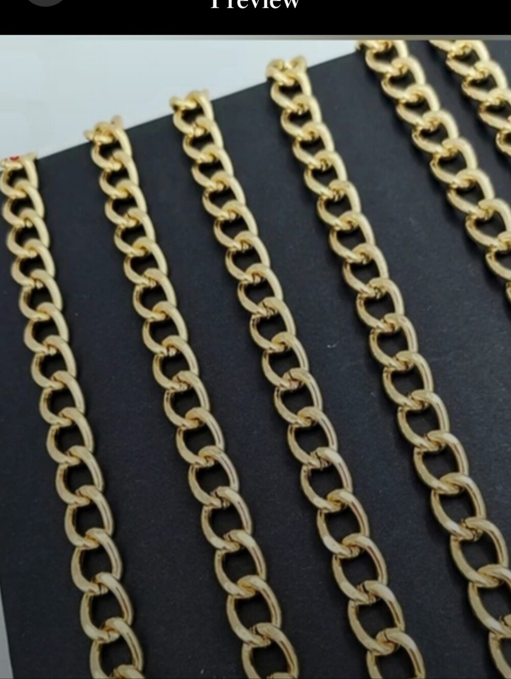 Gold Chain Strap with Lobster Clasps.